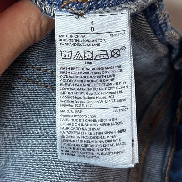 Gap Maternity Denim Cutoff Shorts Size 27/Size 4 Side Elastic Panels - Picture 5 of 6